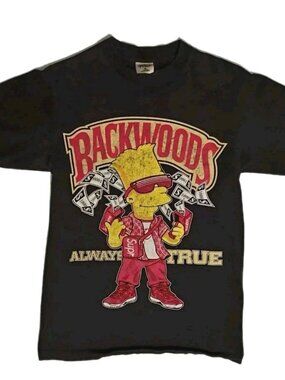Y2K Bart Simpson Backwoods Shaka Wear T Shirt Medium Vintage Official Rare Heavy
